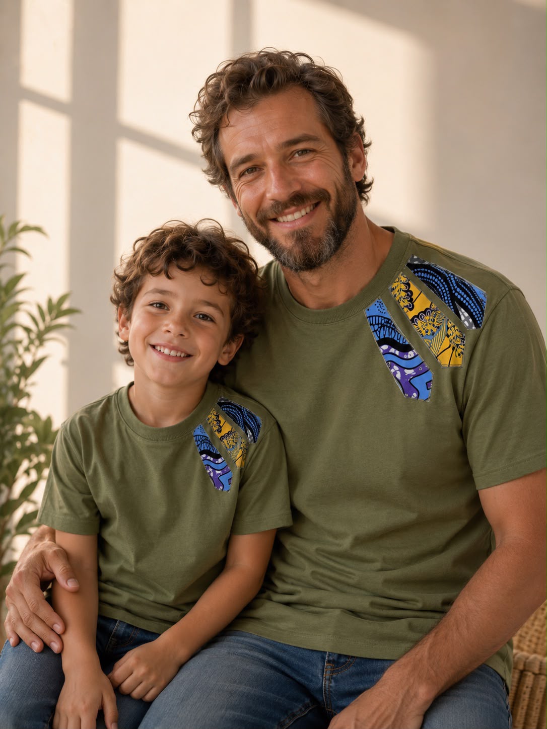 T-shirt kaki customisé – Taille S