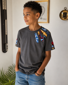 T-shirt enfant gris personnalisé – Taille 10 ans