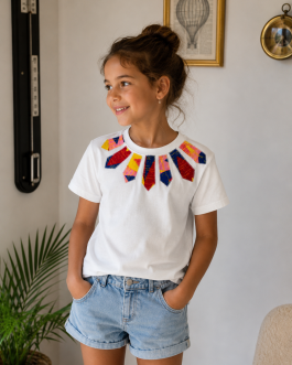 Tshirt enfant blanc personnalisé – taille 8 ans