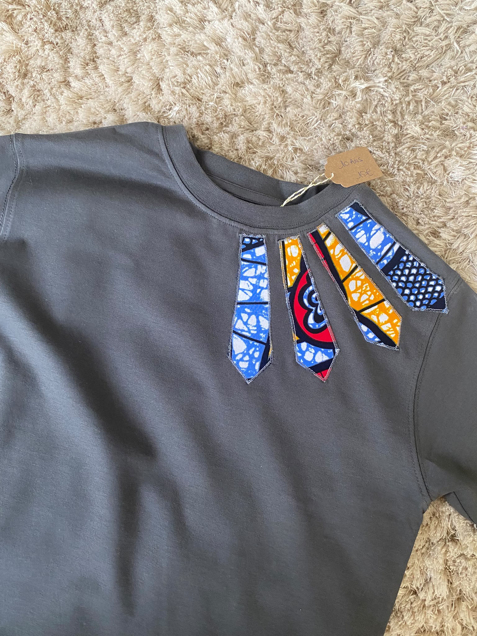 T-shirt enfant gris personnalisé – Taille 10 ans – Image 6