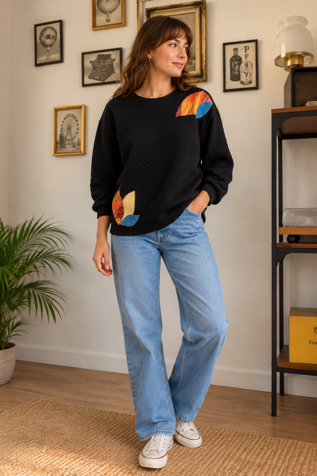 Pull noir - Taille 38/40 - pièce unique